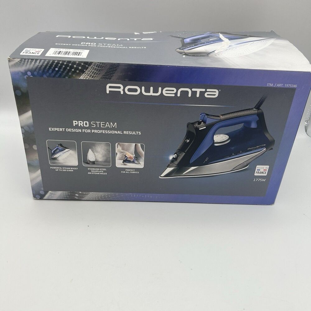 OEM Rowenta DW8302 Pro Steam Iron 1775W Stainless Steel (TESTED -WORKS)